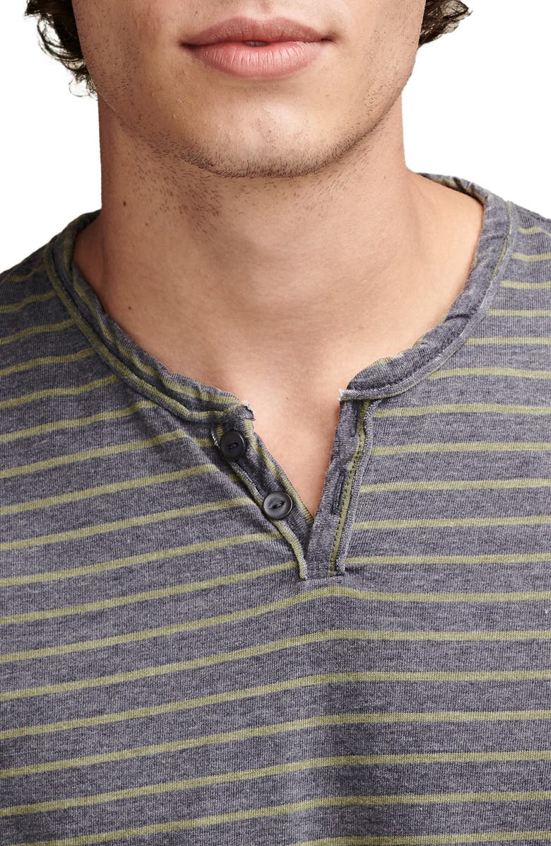 Lucky Brand Venice Stripe Button Neck T-Shirt, Alternate, color,