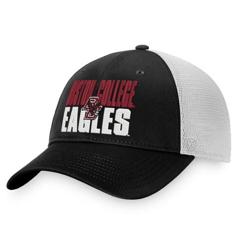 Men's Top of the World Black/White Boston College Eagles Stockpile Trucker Snapback Hat