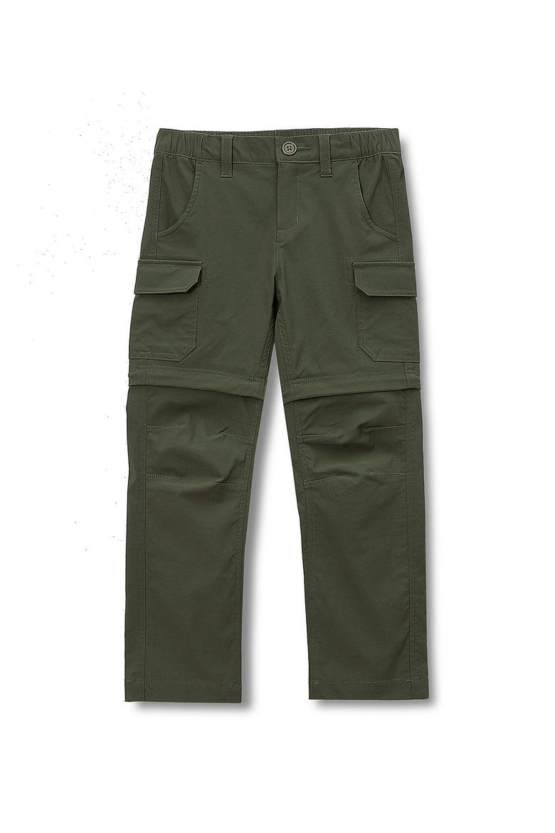 Boys Cargo Convertible Pants, Main, color, Green Clover