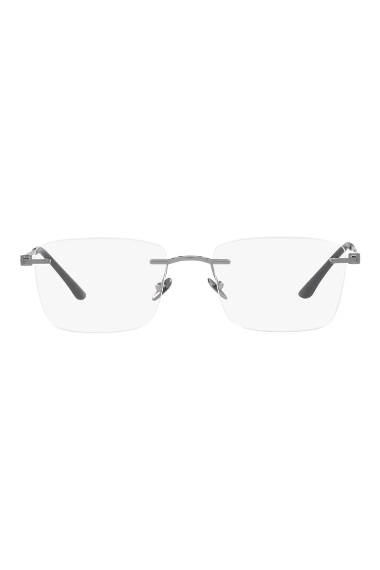 55MM RECTANGLE, Main, color, MATTE GUNMETAL / DEMO LENS