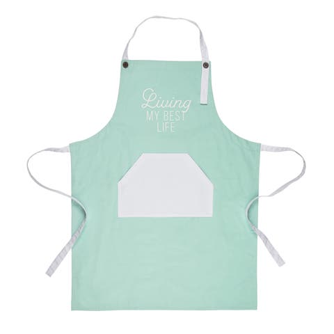 Living My Best Life Apron Cotton Green