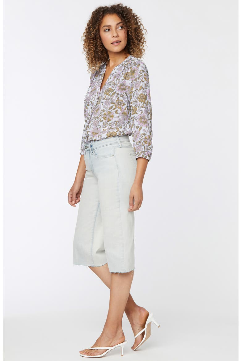 Wide Leg Raw Hem Pedal Pusher Jeans, Alternate, color, EQUINOX