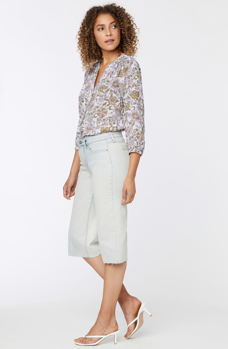 NYDJ Wide Leg Raw Hem Pedal Pusher Jeans, Alternate, color,