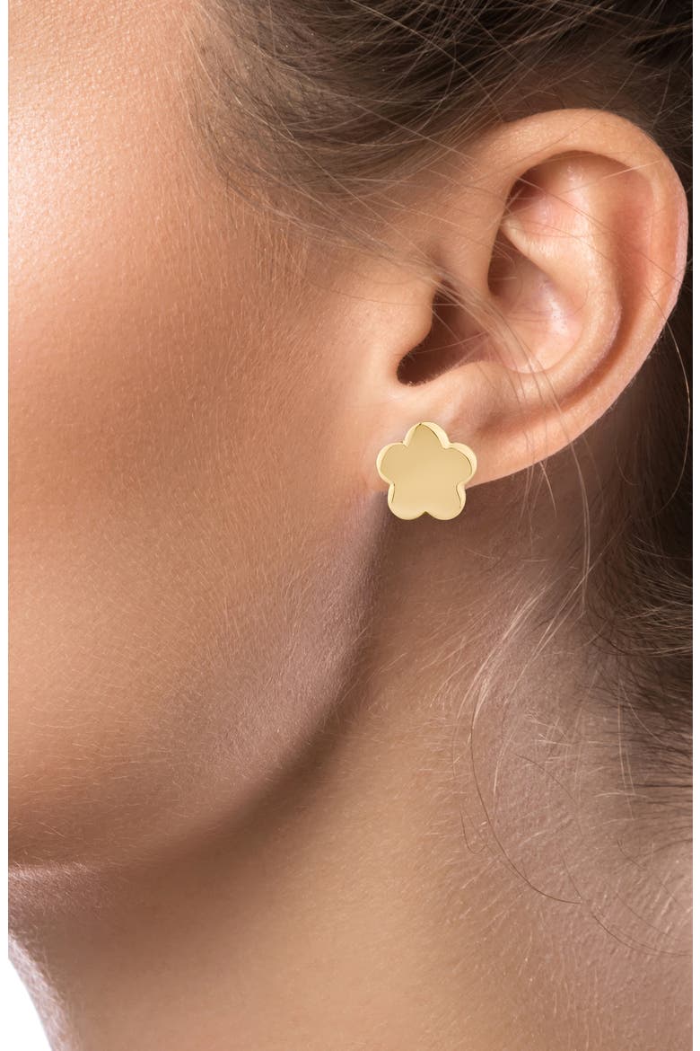 Set of 3 Clover Stud Earrings, Alternate, color, LAVENDER/ GOLD