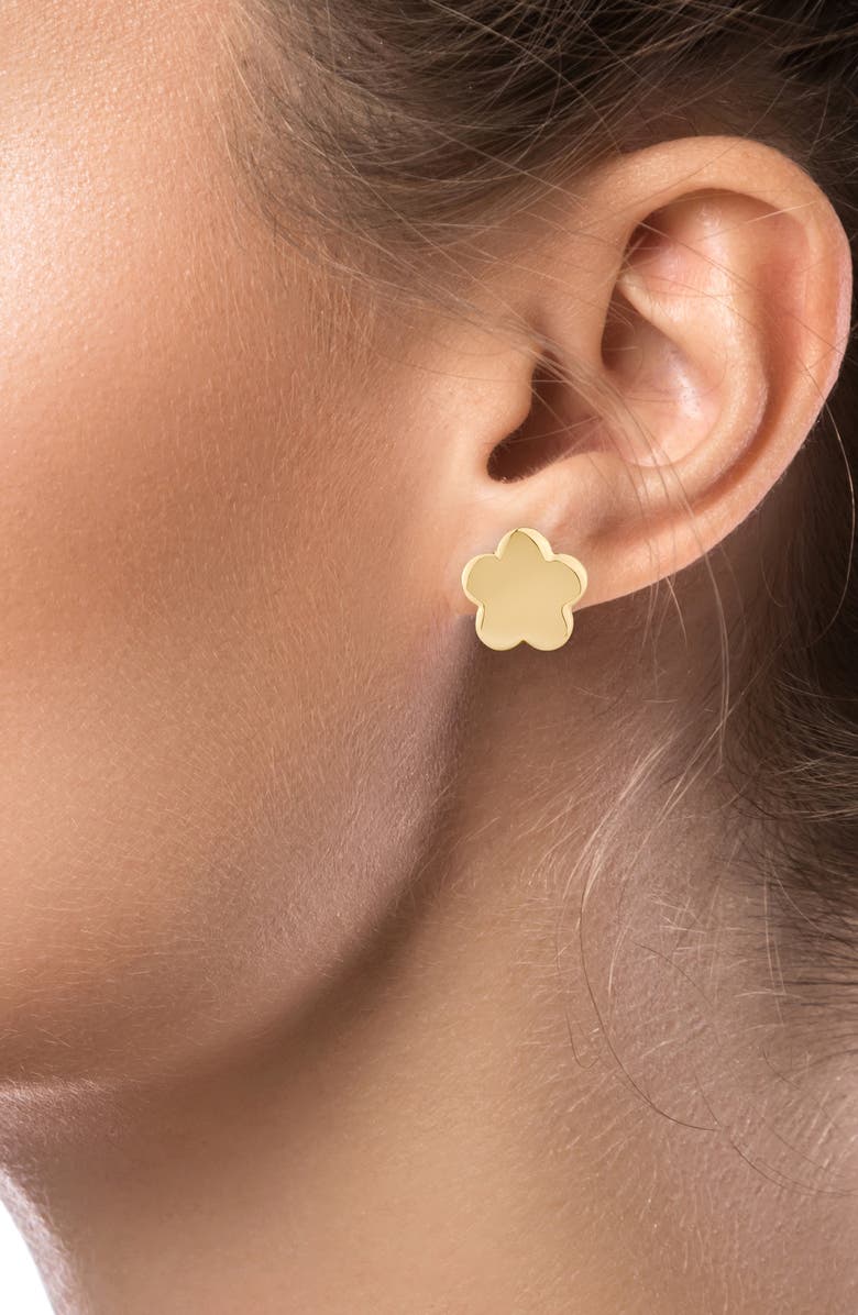 JARDIN Set of 3 Clover Stud Earrings, Alternate, color, Lavender/ Gold