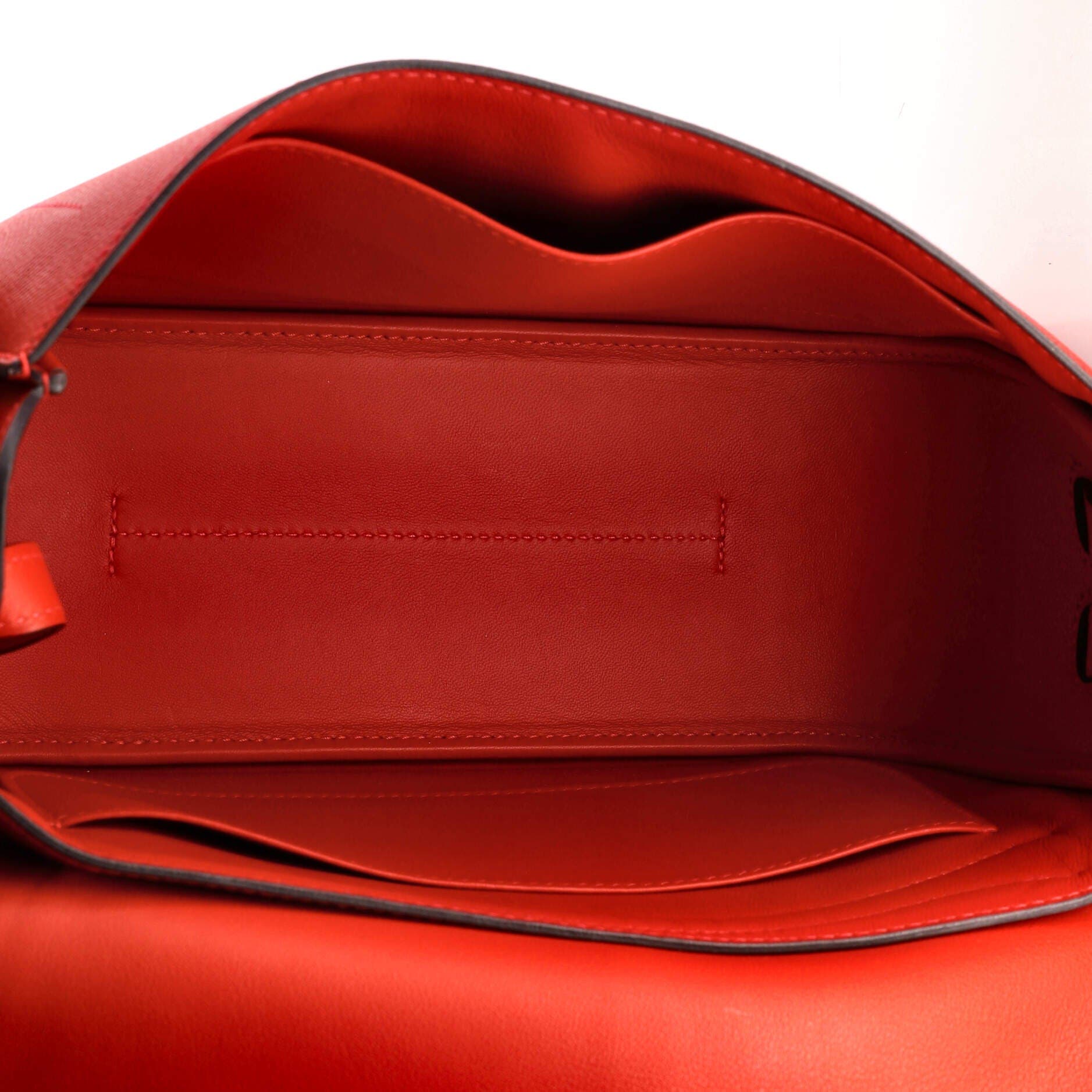 Harnais Shoulder Bag Epsom and Tadelakt, Alternate, color, Red