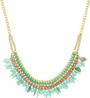 OLIVIA WELLES Minty Crystal Statement Necklace