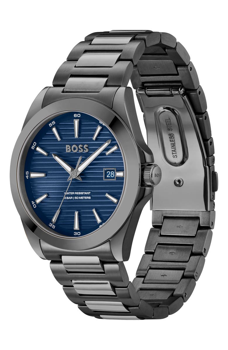BOSS Strike Bracelet Watch, 41mm, Alternate, color, Blue