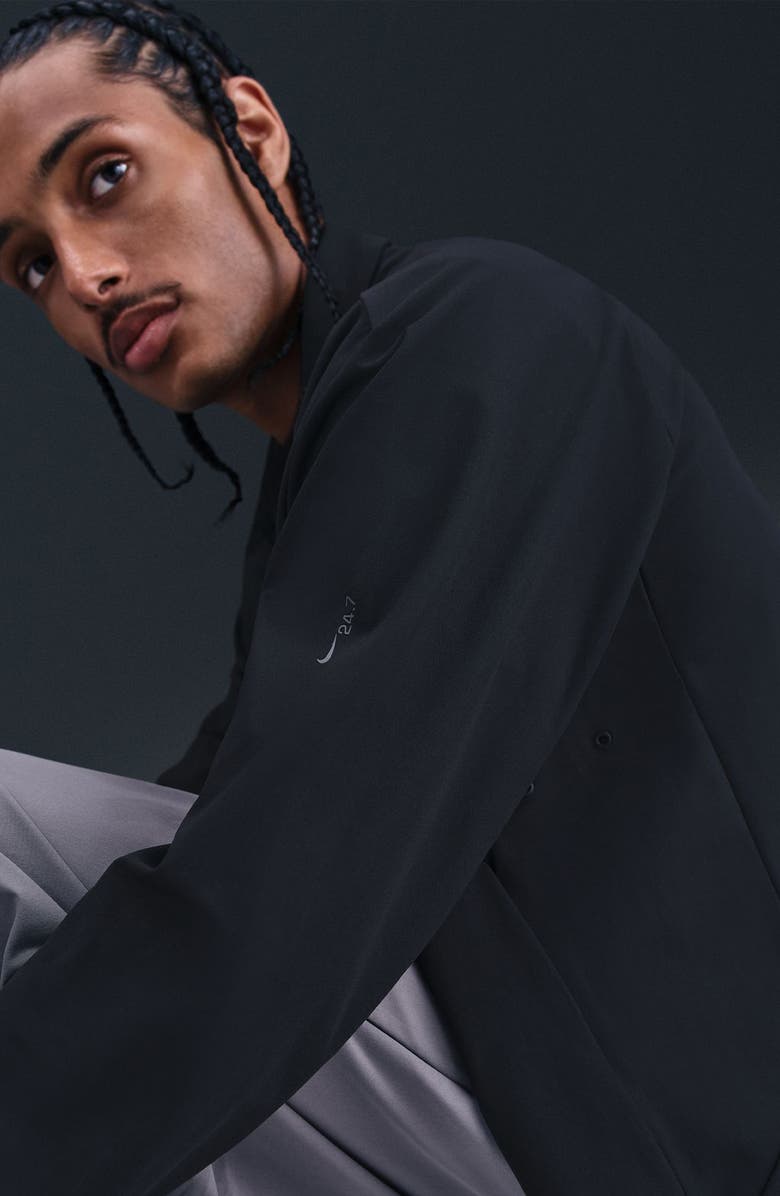 Nike Dri-FIT 24.7 PerfectStretch Zip-Up Shirt Jacket, Alternate, color, 