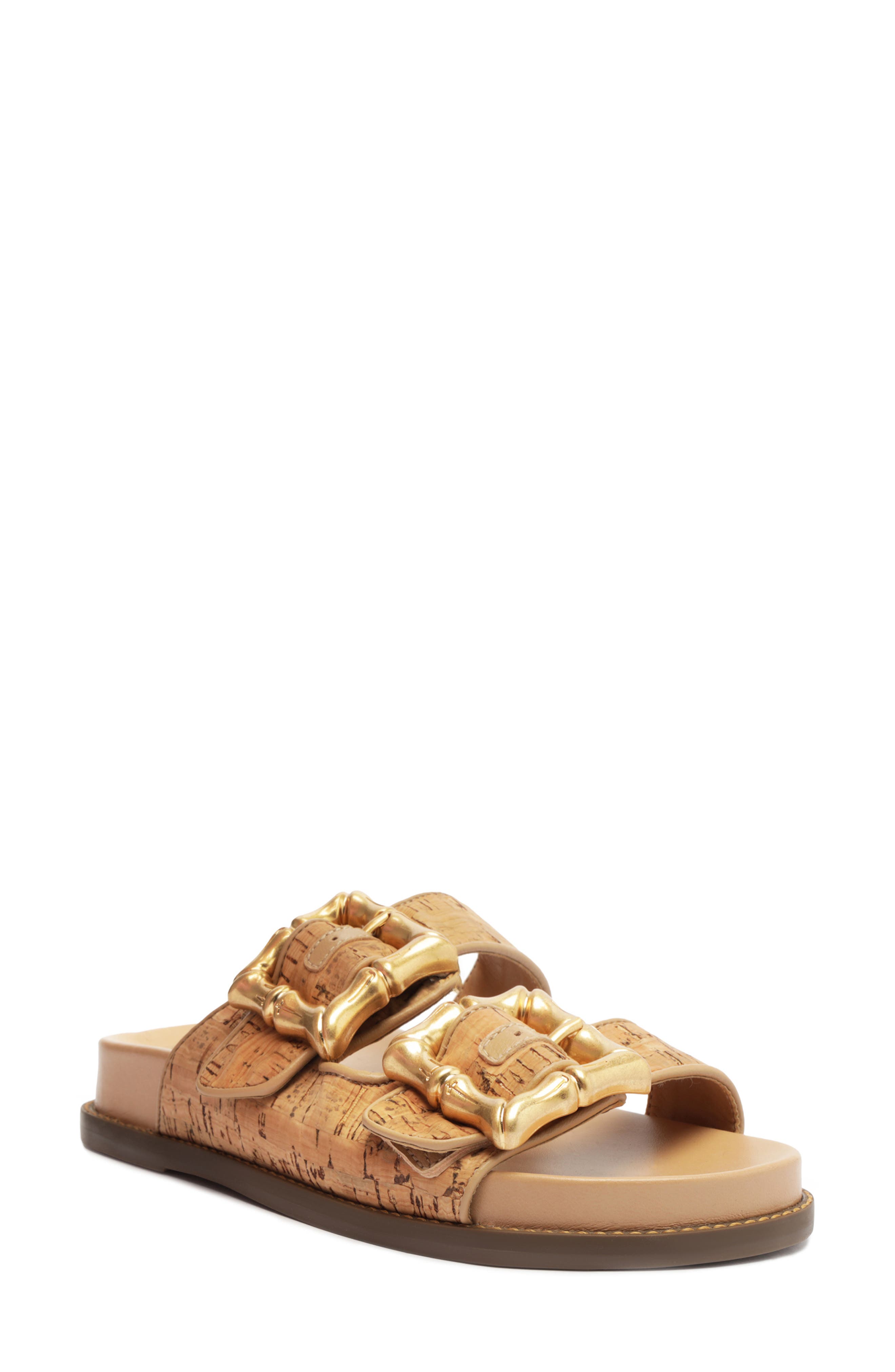 Enola Slide Sandal, Main, color, NATURAL/ LIGHT NUDE