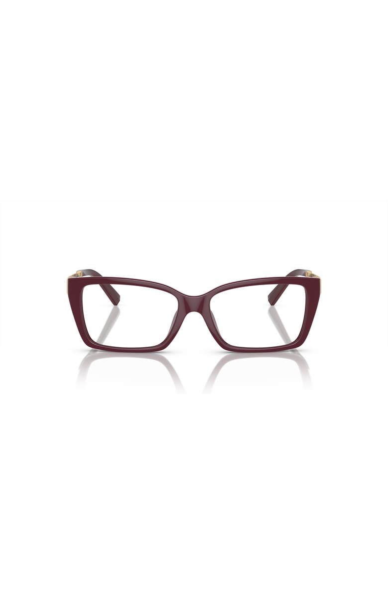 Tiffany & Co. 52mm Rectangle optical glasses, Alternate, color, Red