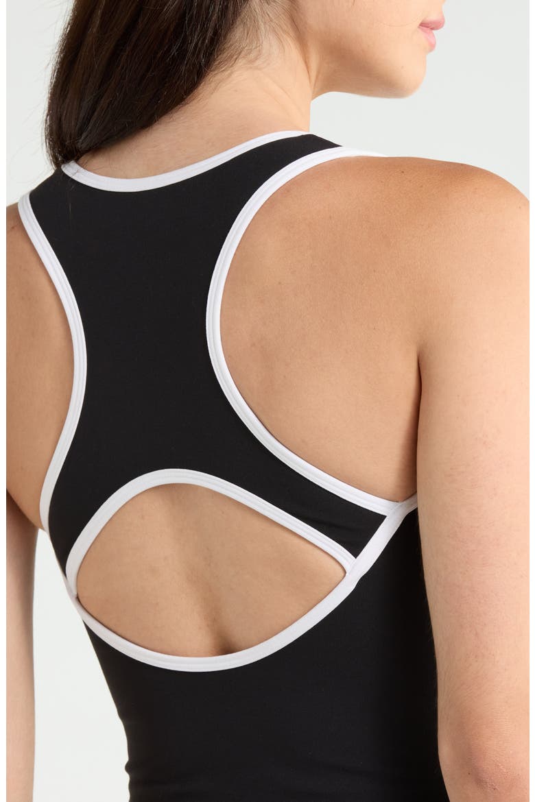 Sport Cutout Back Tank, Alternate, color, BLACK/WHITE