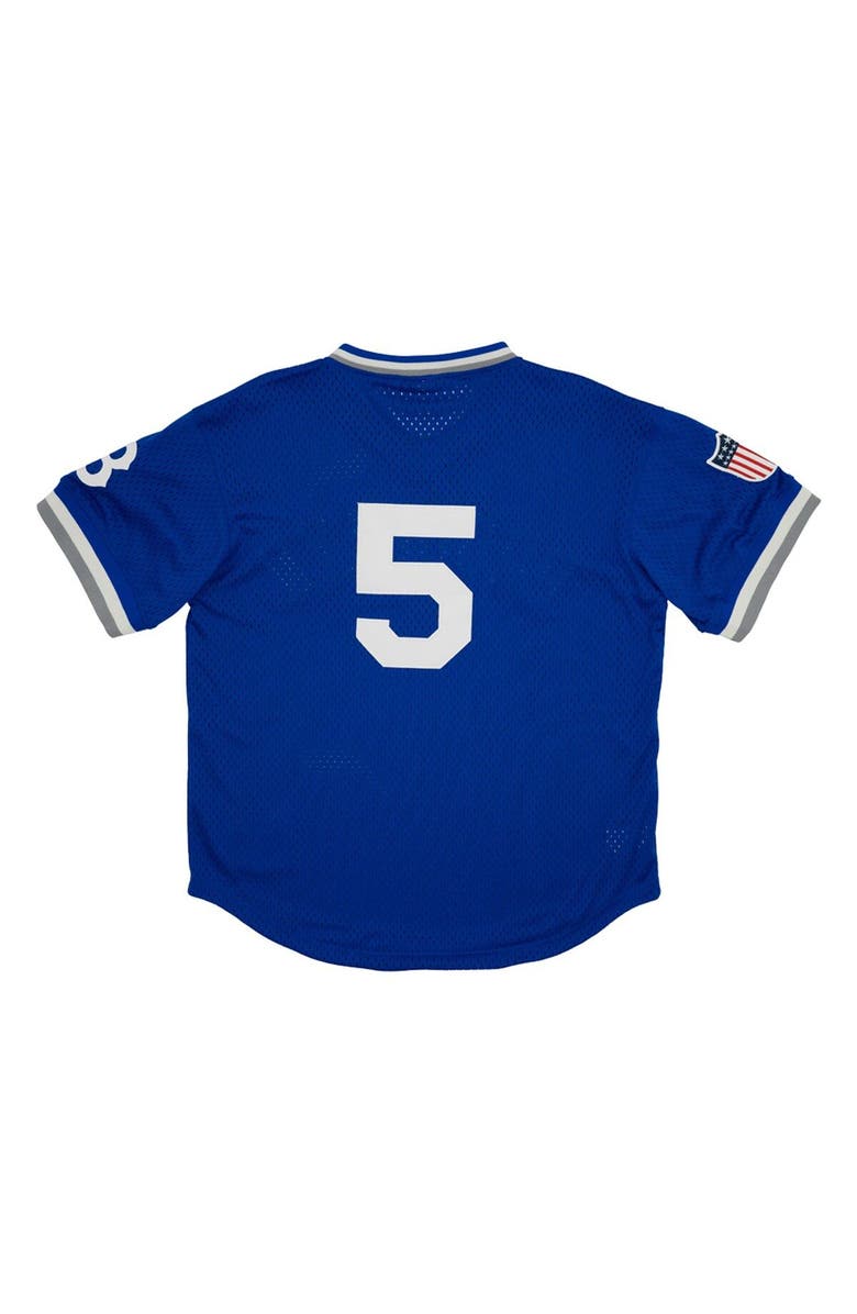 RINGS & CRWNS Men's Rings & Crwns #5 Royal Brooklyn Royal Giants Mesh Replica V-Neck Jersey, Alternate, color, Royal