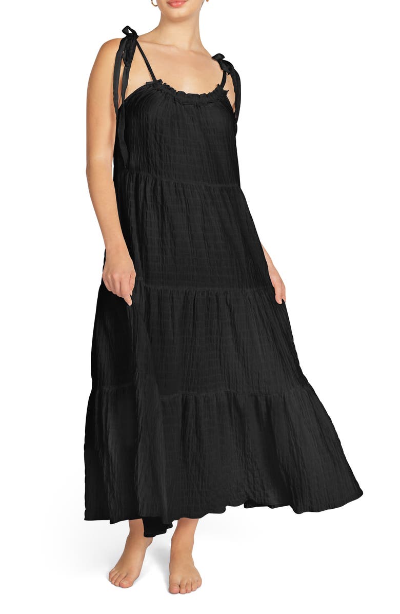 Robin Piccone Fiona Tie Shoulder Cover-Up Dress, Main, color,