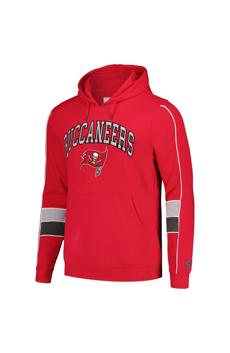 STARTER Men's Starter Red Tampa Bay Buccaneers Captain Pullover Hoodie, Alternate, color, Red