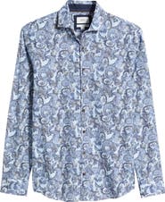Brax Harold Paisley Hi Flex Stretch Cotton Button-Up Shirt