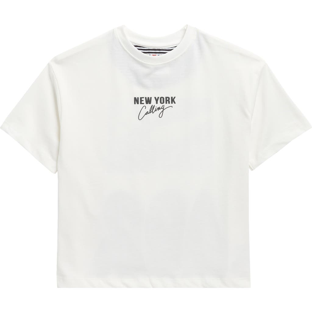 Denim And Flower Kids' New York Calling Graphic T-shirt In White