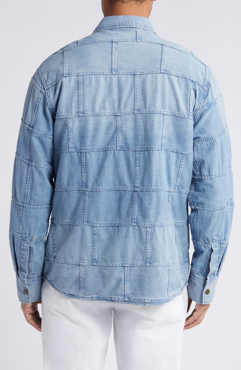 Billy Reid Patchwork Shoals Denim Overshirt, Alternate, color, 