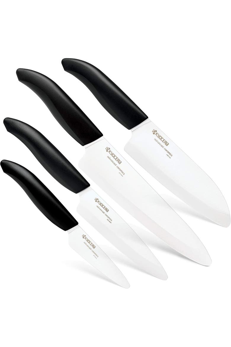 Revolution 4 Piece Ceramic Knife Set, Main, color, White