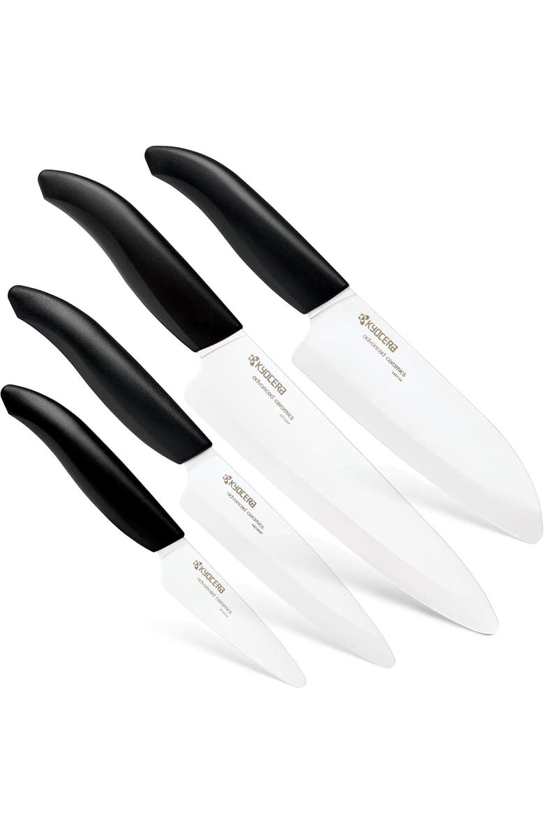 Kyocera Revolution 4 Piece Ceramic Knife Set, Main, color, White
