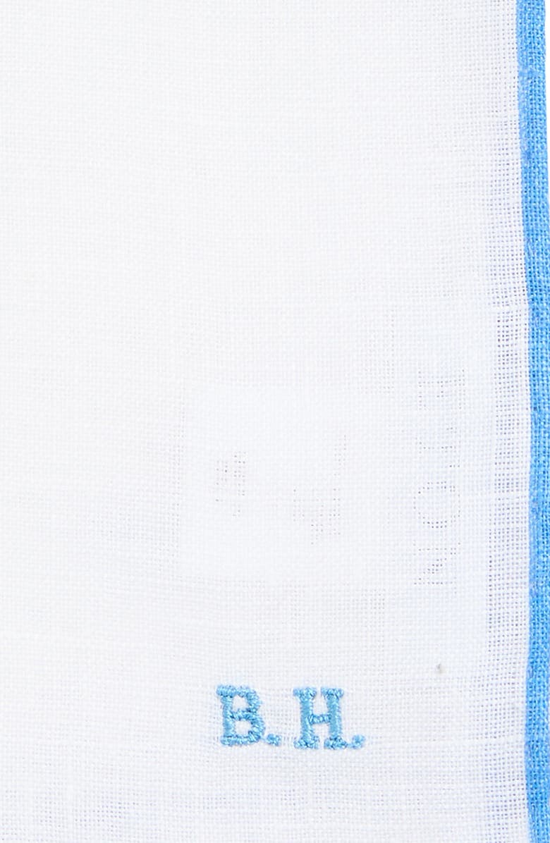 Eton Linen Pocket Square, Alternate, color, Blue