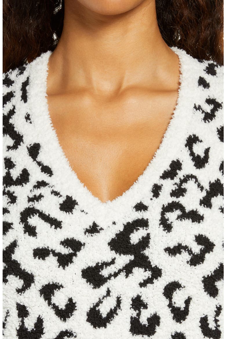 UGG Cecilia V-Neck Sweater, Alternate, color, SNOW LEOPARD
