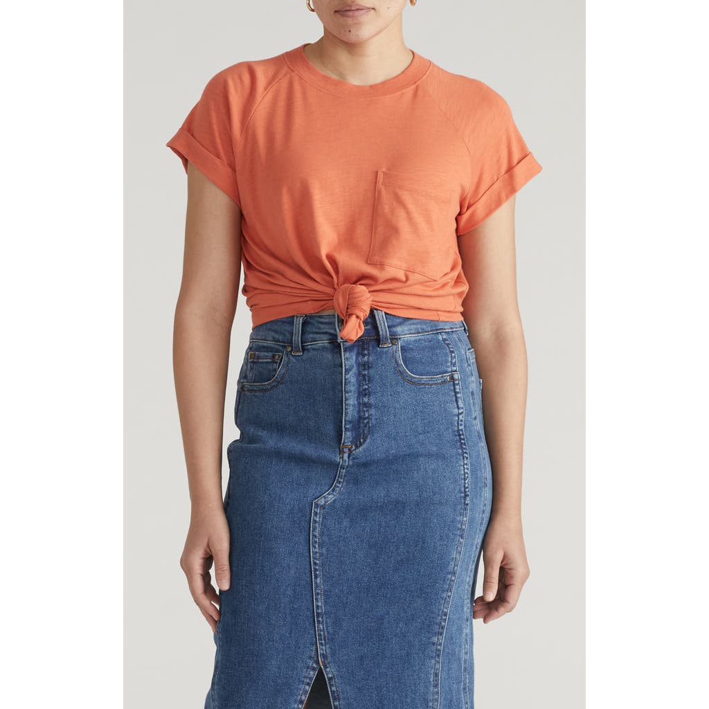Universal Standard Light As Air Short Sleeve T-shirt In Orange