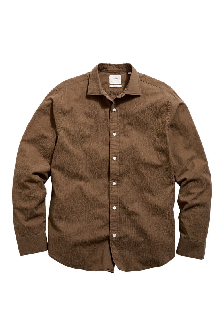 Cedar Seersucker Button-Up Shirt, Alternate, color, OLIVE KHAKI