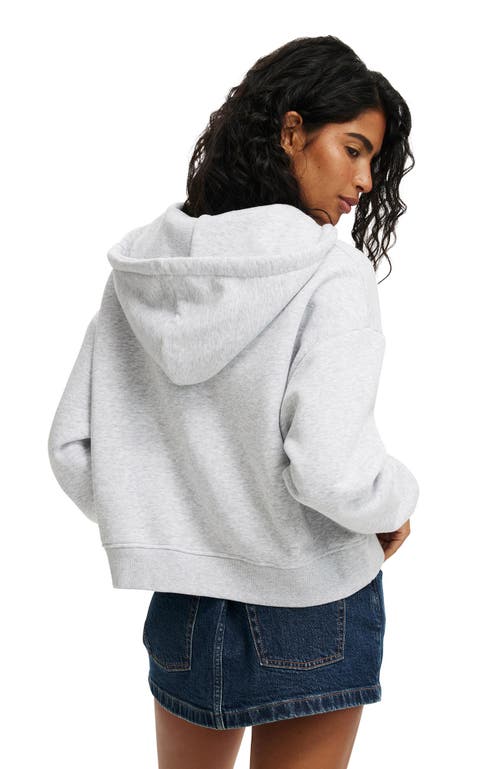 Shop Cotton On Classic Fleece Licensed Zip Through Hoodie In Lcn I Love Ny Soft Grey