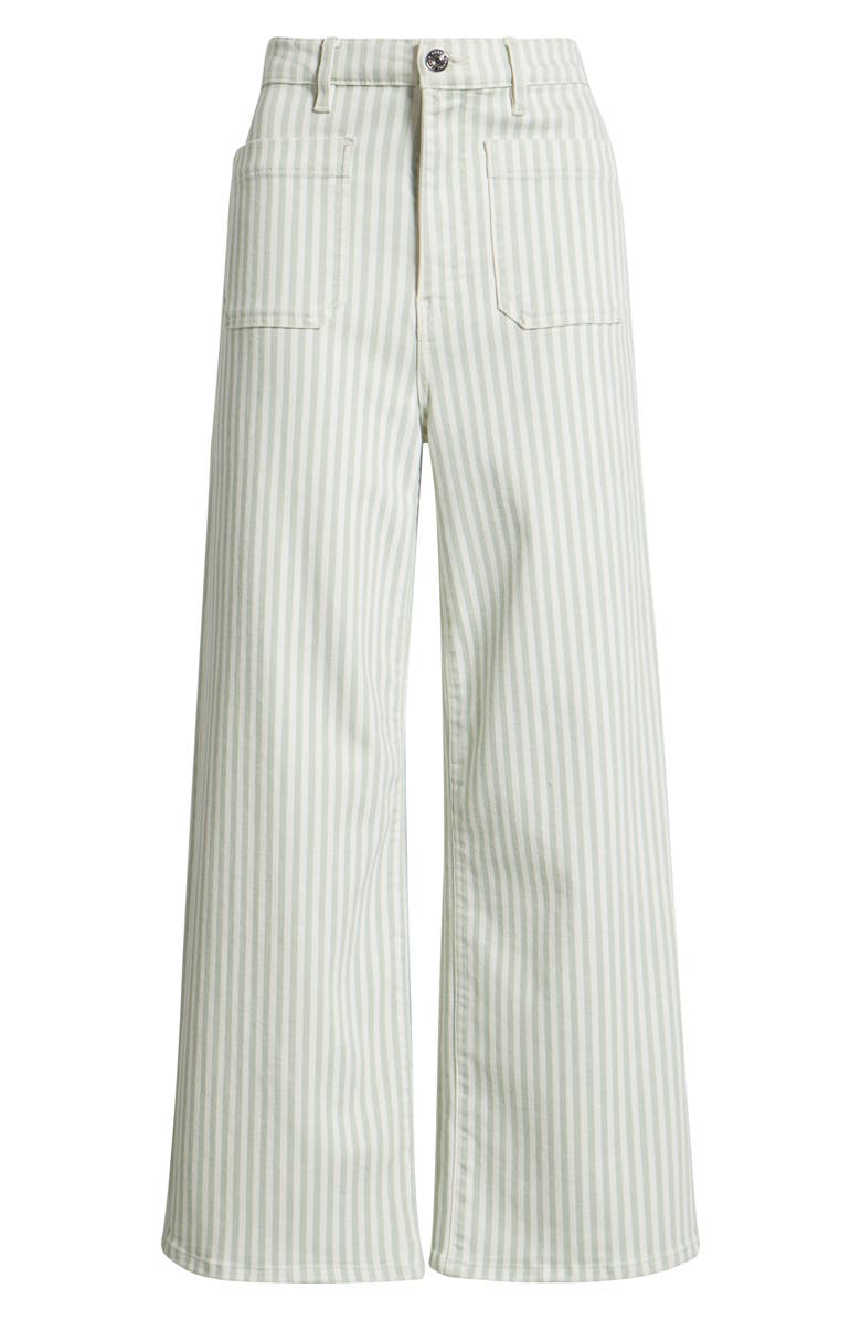 FRAME The Anchor High Waist Wide Leg Jeans, Alternate, color, Seamist Stripe