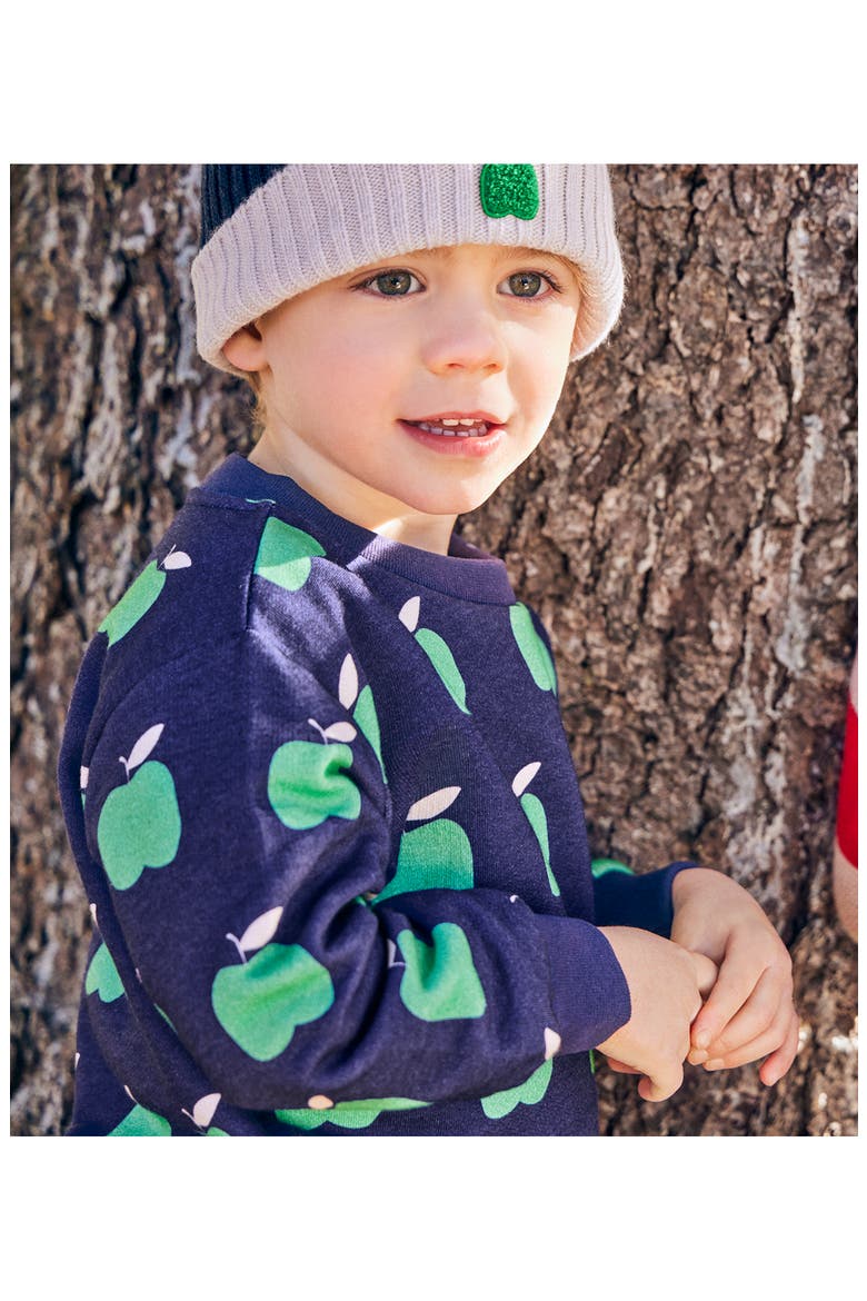 Kids' Recycled Cotton Blend Graphic Sweatshirt, Alternate, color, NAVY/ PRINT