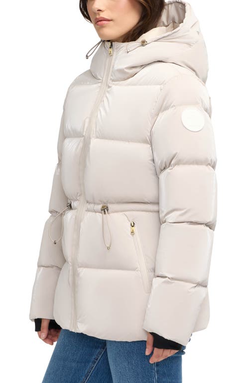 Scotch & Soda Enola Water Repellent Channel Quilted Down Jacket In Neutral