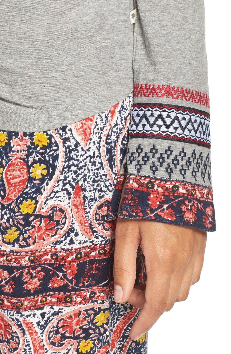 Lucky Brand Henley Pajamas, Alternate, color, Paisley Stripes