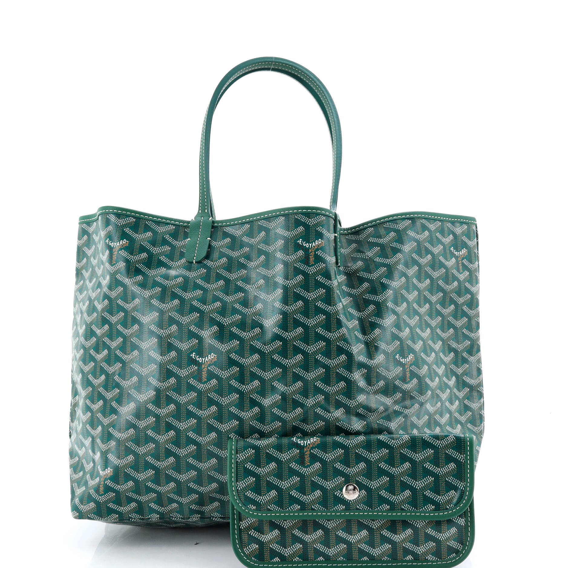 Pre-Owned Goyard Saint Louis Tote Coated Canvas PM, Alternate, color, Green