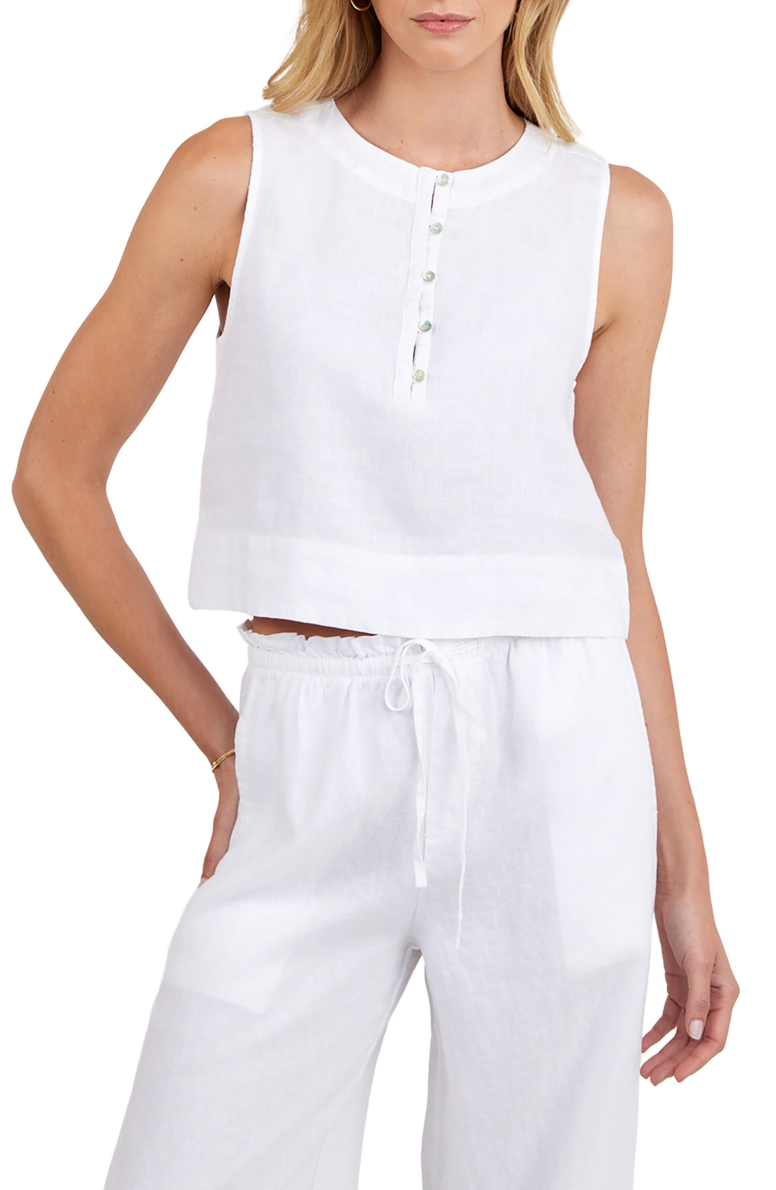 Sleeveless Linen Top