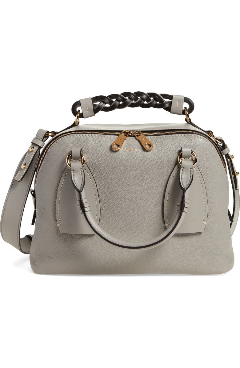Chloé Medium Daria Leather Day Bag, Main, color,