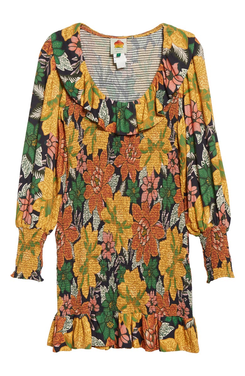 FARM Rio Exclusive Long Sleeve Minidress, Alternate, color, 