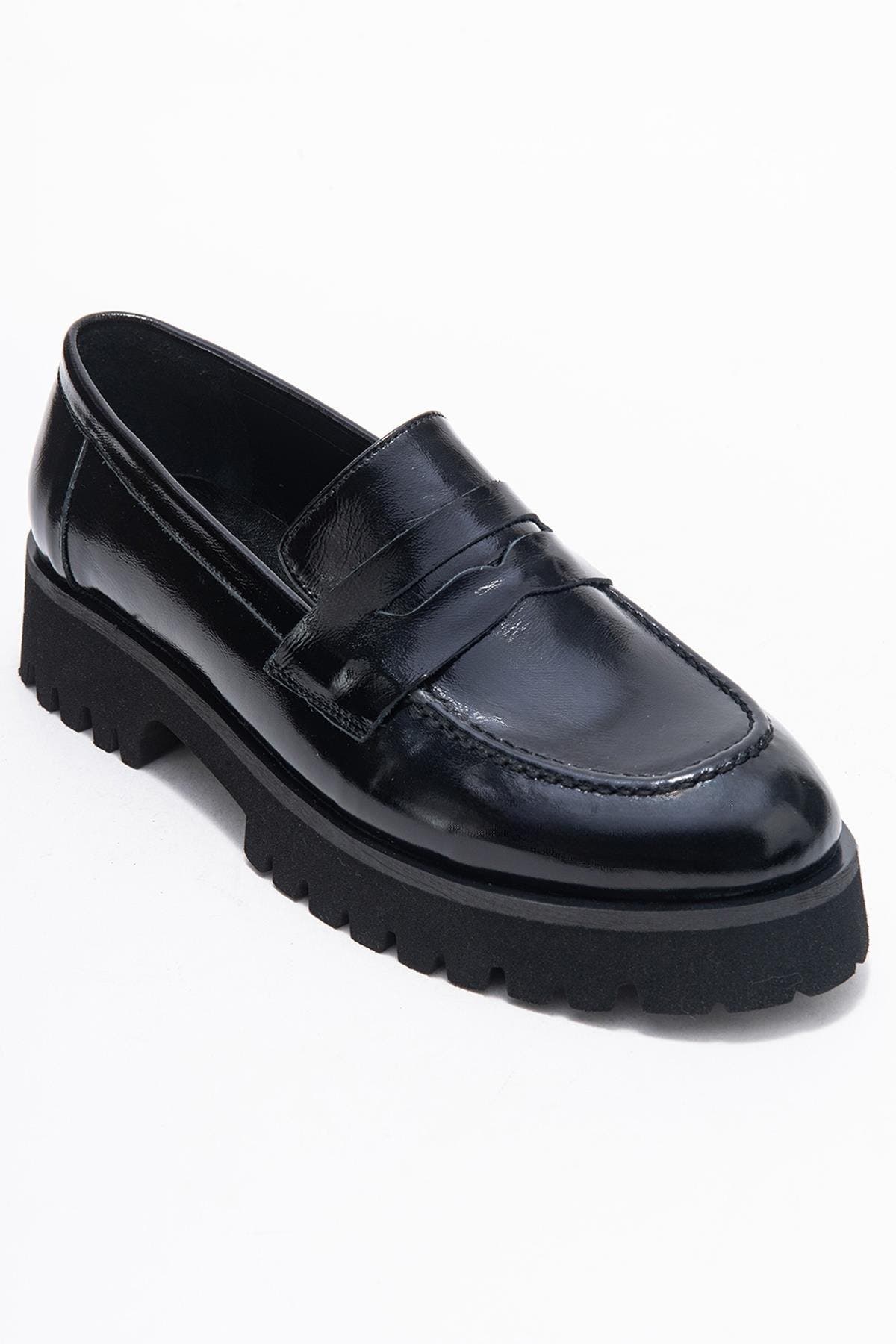 Forever & Always Shoes Vionel Leather Loafer, Main, color, Black Patent Leather