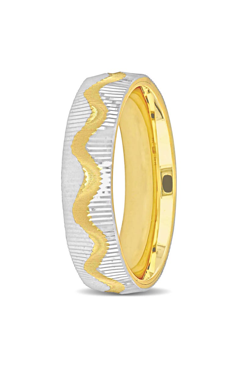 Julianna B. Wave Design Wedding Band 14k Two-Tone, Alternate, color, 14K Gold
