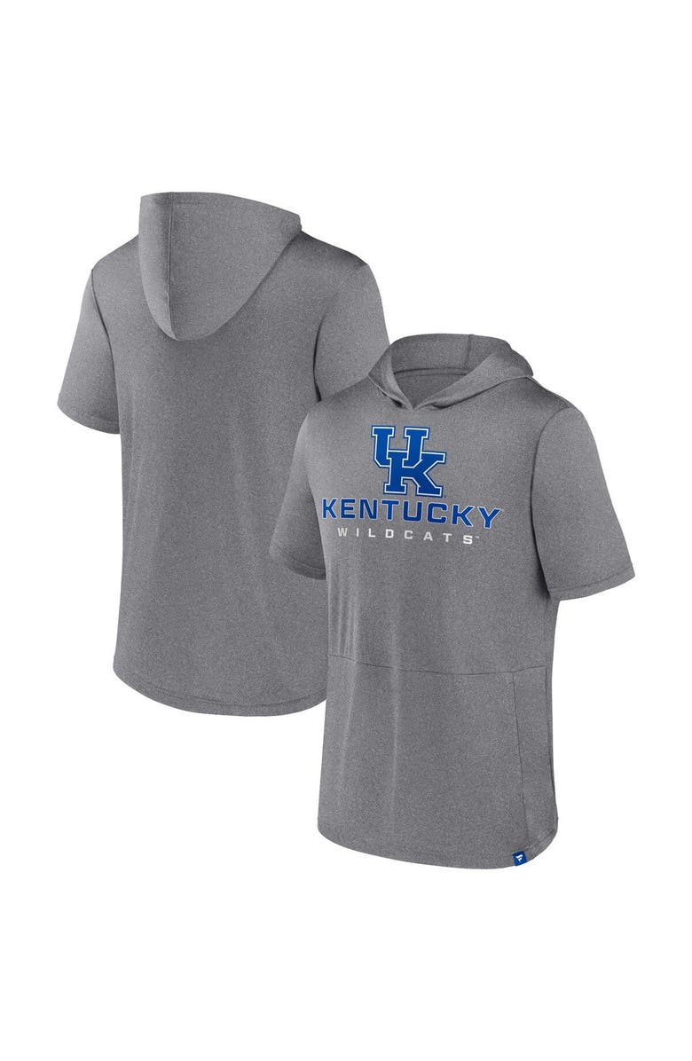 FANATICS Men's Fanatics Heather Gray Kentucky Wildcats Modern Stack Hoodie T-Shirt, Main, color, Heather Gray