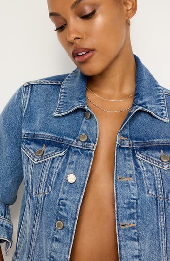 Shrunken Crop Denim Trucker Jacket