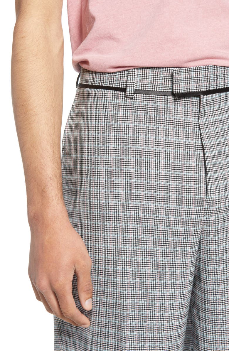 Topman Rococo Mini Check Skinny Fit Dress Pants, Alternate, color, 