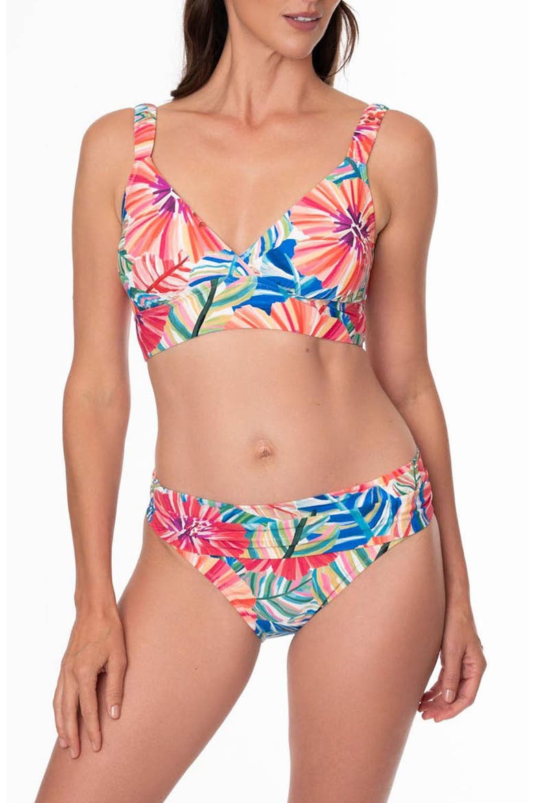 Cecile Mid Tank Bikini Top, Alternate, color, BLUE MULTI