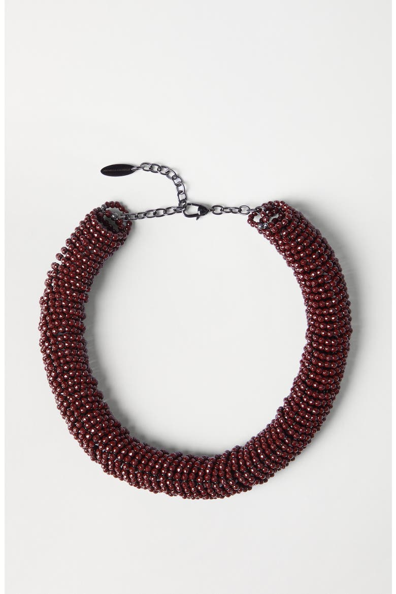Sterling Silver choker, Alternate, color, Red