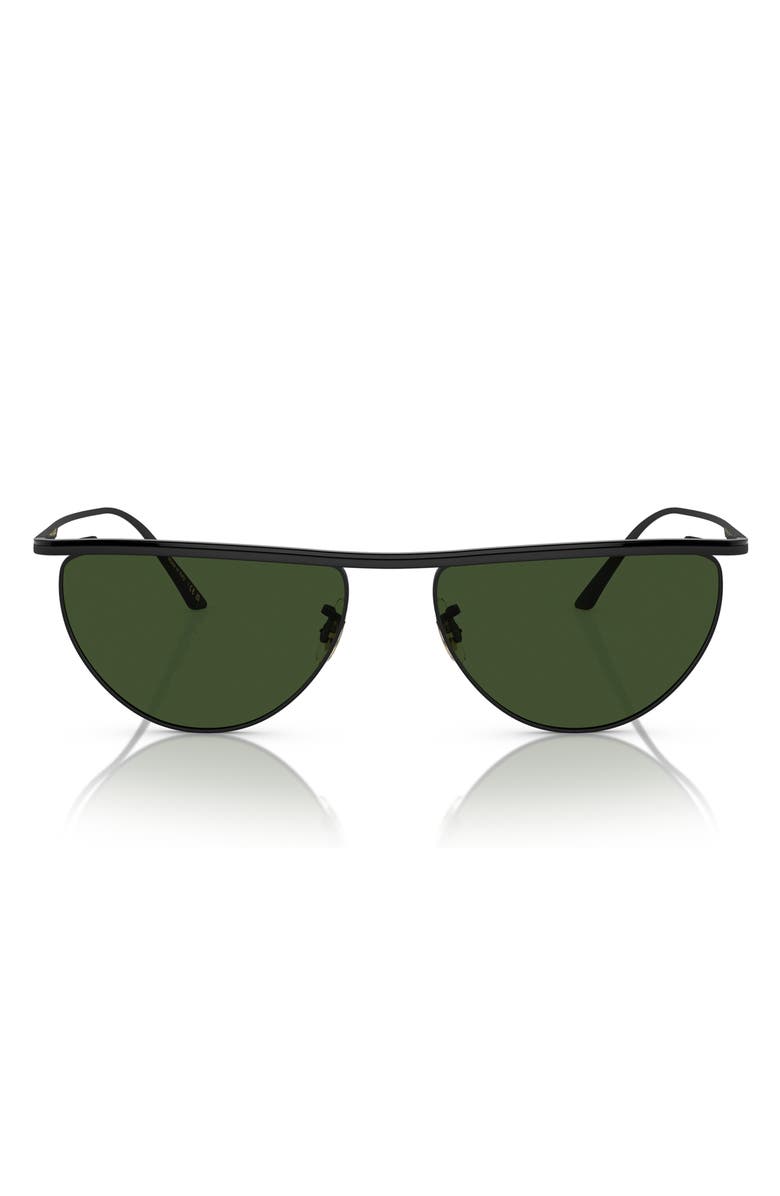 Oliver Peoples x KHAITE 1984C 56mm Irregular Sunglasses, Alternate, color, Black Green