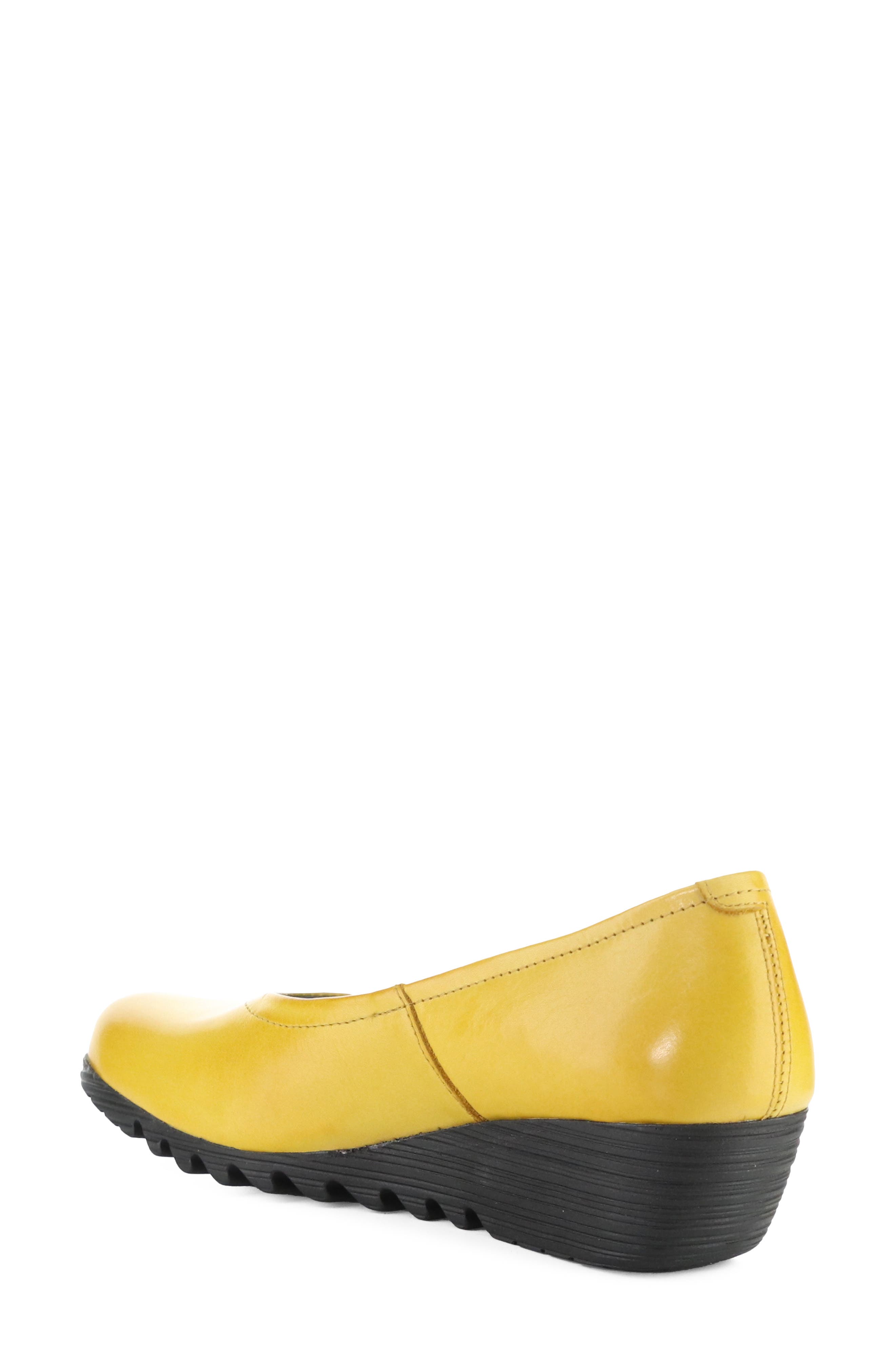 Opan Leather Wedge Pump, Alternate, color, MUSTARD