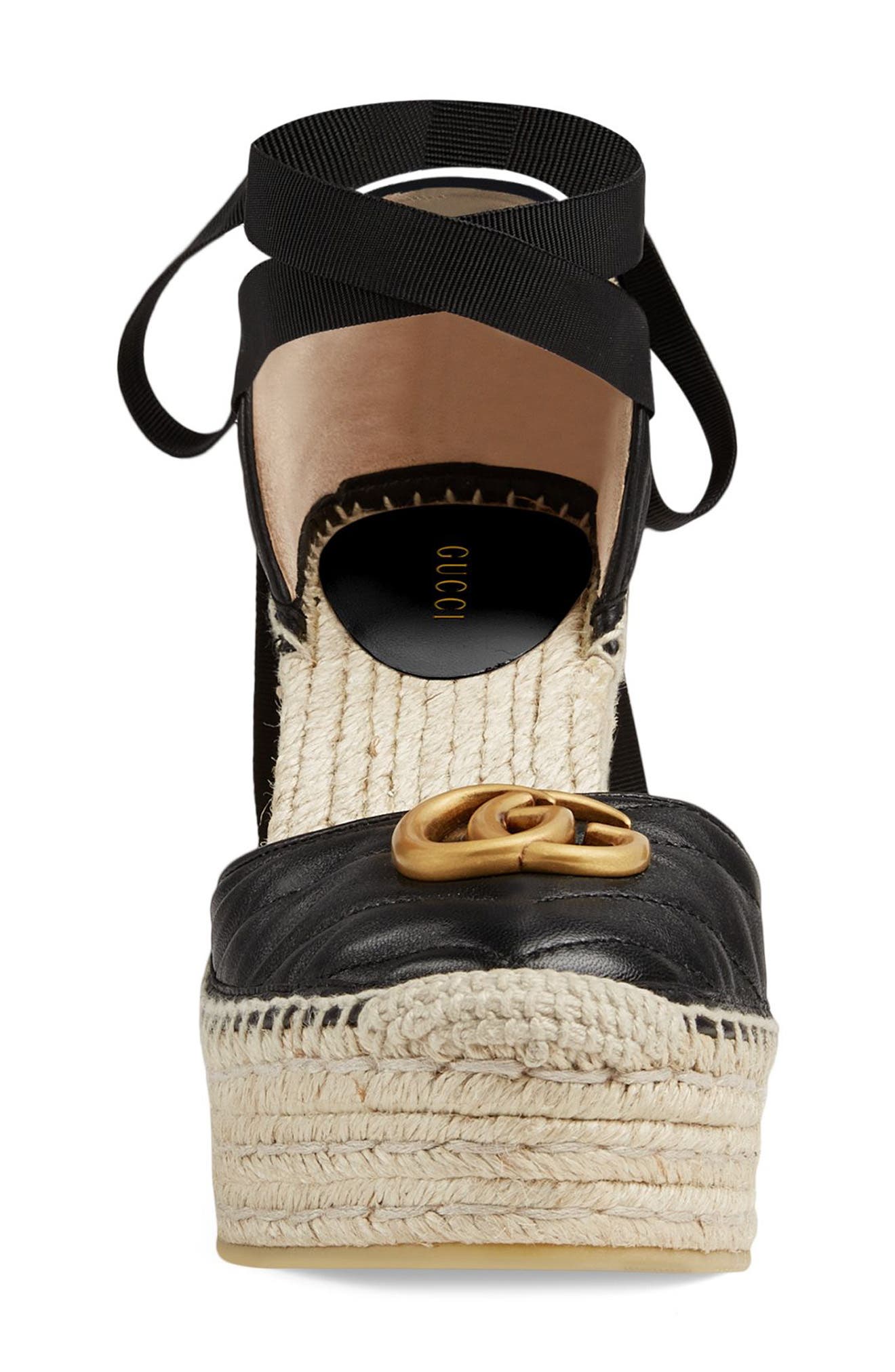 Palmyra Ankle Tie Espadrille Wedge, Alternate, color, BLACK