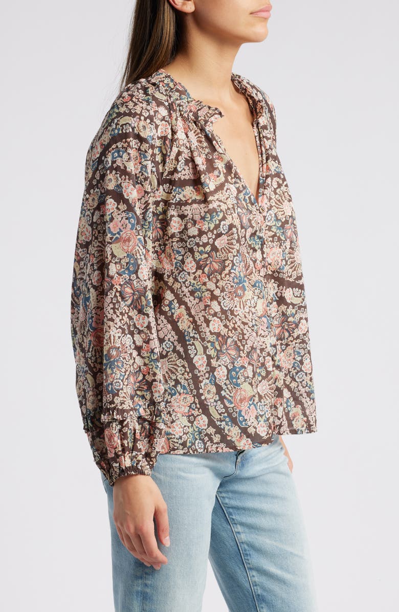 Cleobella Alicia Print Organic Cotton Peasant Top, Alternate, color,