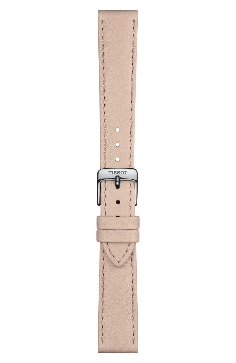 Tissot Bella Ora Round Leather Strap Watch, 38mm, Alternate, color, 