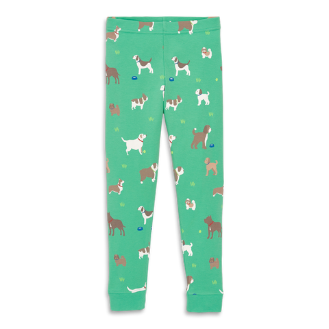 Kids Organic Pj Pant In Animal Prints